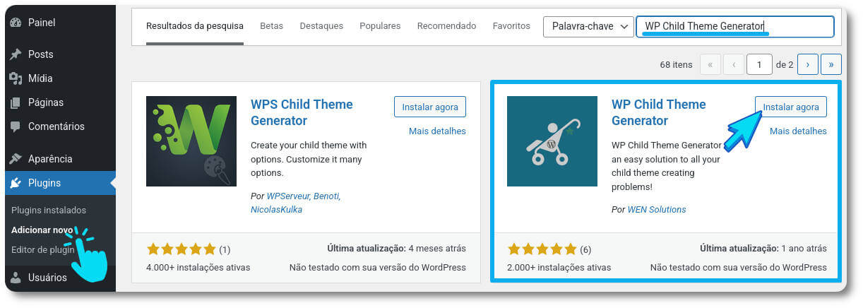 Criando e instalando um tema filho no WordPress em 3 cliques