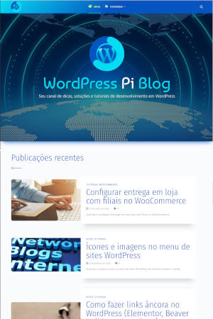 Wordpress Blog - Site desenvolvido pela Pi Soluções Web