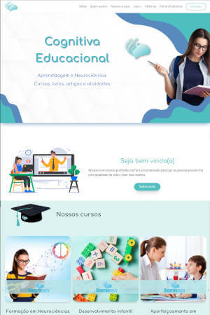 Cognitiva Educacional, site desenvolvido por Pi Soluções Web