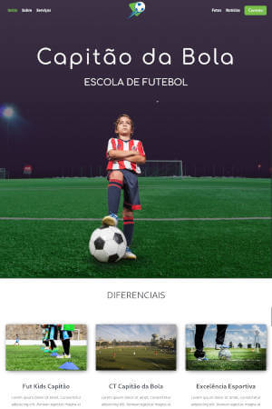 Site modelo - Futebol - Site desenvolvido pela Pi Soluções Web