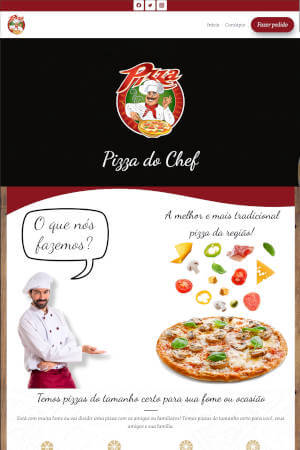 Site modelo - Pizzaria - Site desenvolvido pela Pi Soluções Web