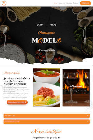 Site modelo - Restaurante - Site desenvolvido pela Pi Soluções Web